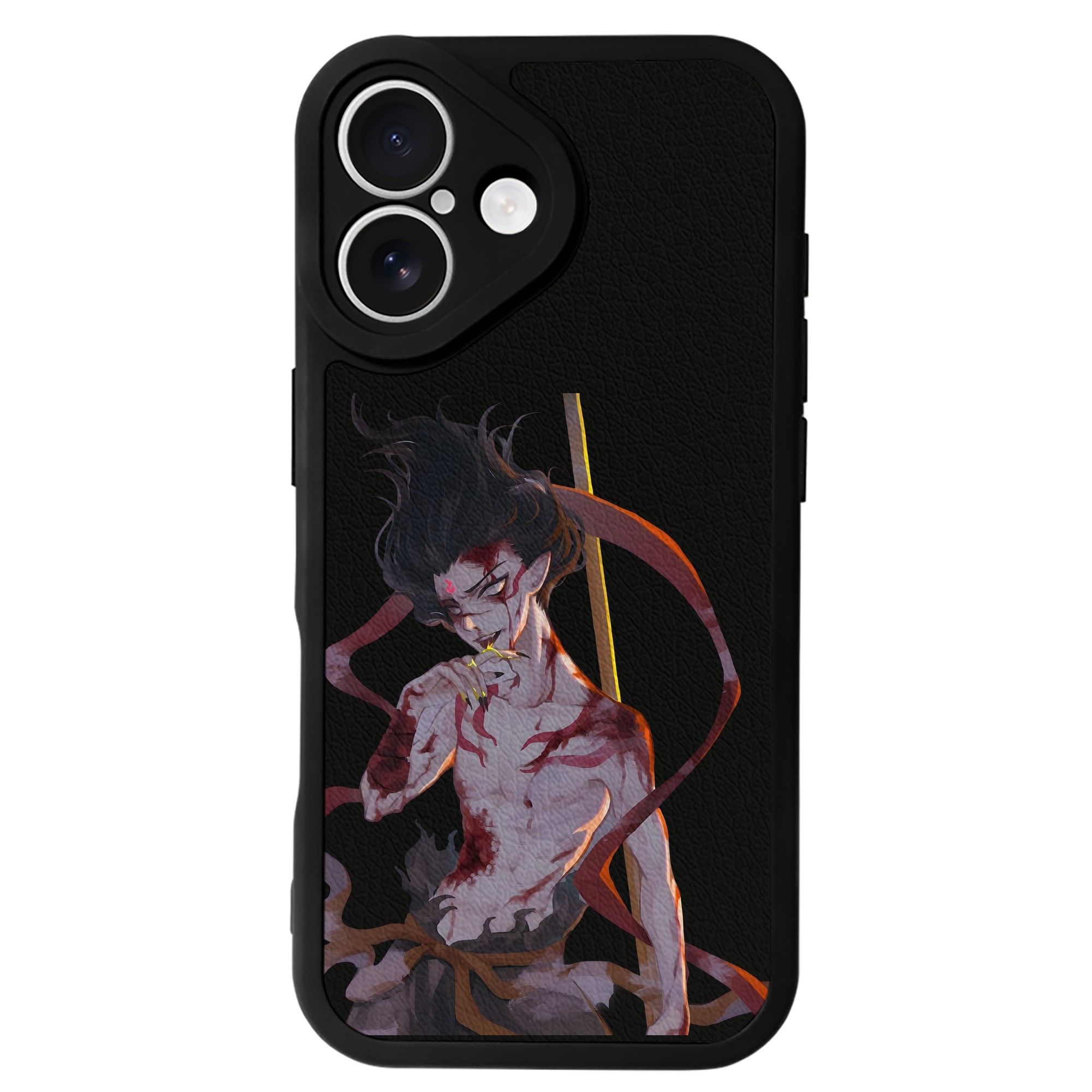 （画像用） Ne Zha 2 ナタ 魔童の大暴れ 【iPhone 16シリーズ対応】シリコンスマホケース（レザー調） 材質：シリコン